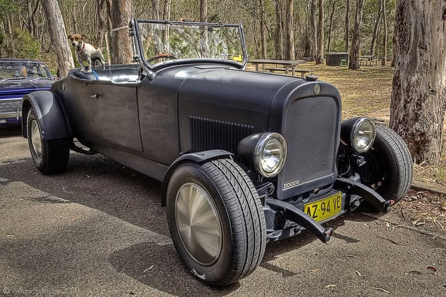 Black Antique Car in Australia