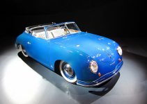 Baby Blue Porsche 356 Convertible Sports Car