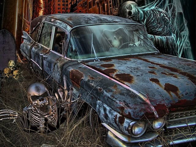 Death In The City old car
