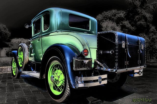 The Green Lantern classic old car