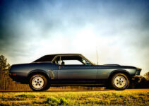 Dark Blue Ford Mustang