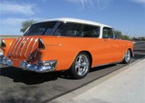 Orange 1955 Chevrolet Nomad Wagon